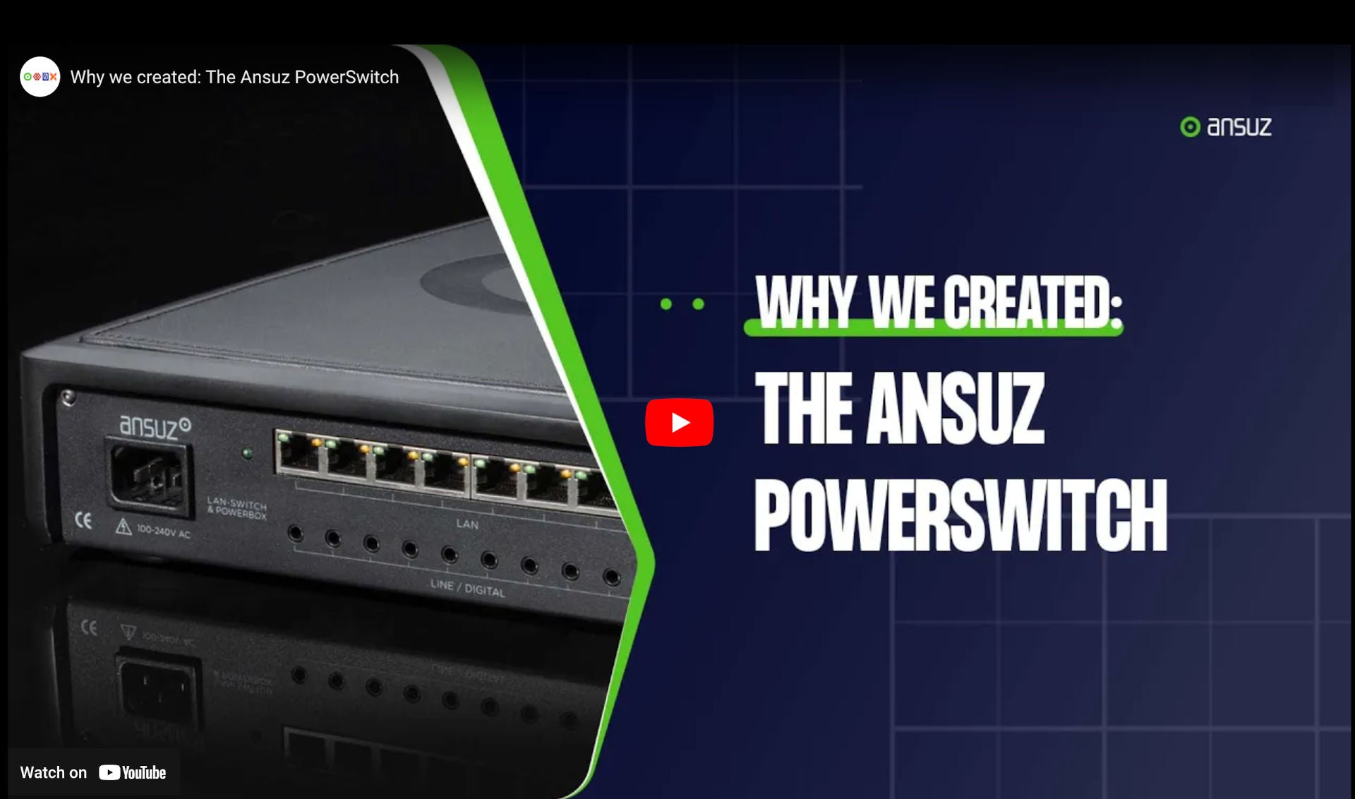 Load video: Why We Created the Ansuz PowerSwitch